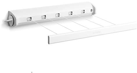 BRABANTIA Séchoir à Linge 385728 Enrouleur de Corde 22m, Blanc