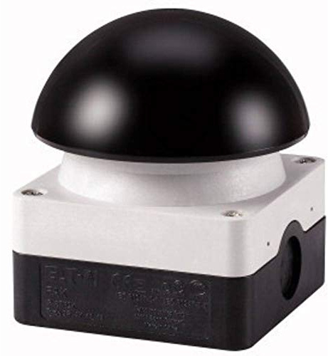 EATON FAK-S/KC11/I Pulsador Pie/Mano, Negro, con Retorno, 8.5cm x 8.5cm x 10.0cm