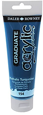 Daler-Rowney Graduate Acrylics, Phthalo Turquoise, 120 ml