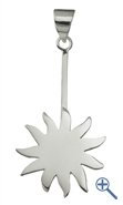 Sonne ca 21 x 21 mm Tauschteil Donut-Halter Anhnger Amulett fr Kette aus echt Silber fr Edelsteinschmuck Schmuck aus Edelstein Feng Shui A++ Qualitt
