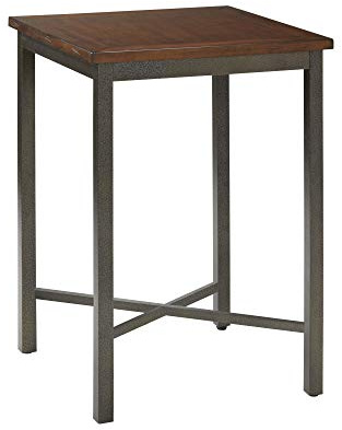 Home Styles Cabin Creek Bistro Table, Constructed from Hardwood Solids with a Chestnut Distressed Finish