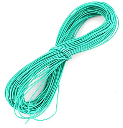 sourcing map 10m 33Ft 30AWG 0.65mm Hochtemperatur Max Tempretur 200C PTFE Draht Schnur Grün DE de