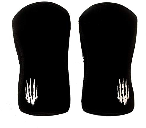Bear KompleX Knee Sleeves (SOLD AS A PAIR of 2) Exercise, Weightlifting, Powerlifting, Squats, and more. Neoprene Compression sleeves come in 5mm and 7mm thickness and multiple colors, BLACK 5mm SMALL