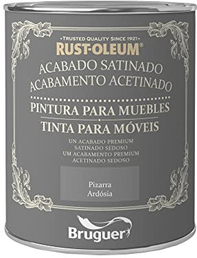 Rust-Oleum Bruguer Pintura para Muebles Satinado Pizarra 750 ml
