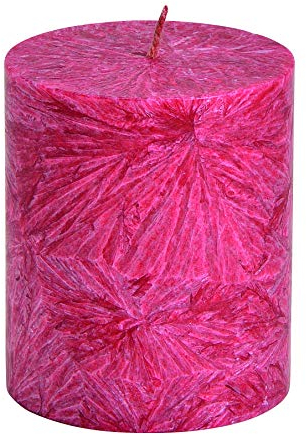 Stearin-Stumpen Kerze, dunklerot (B/H) 6,4x7,5cm