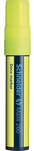 Schneider 3 Stück Flüssigkreide-Marker Maxx 260 pte Breite 5 – 15 mm gelb