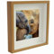 BD ART 28x28 Box 3D Objektrahmen Bilderrahmen mit Passepartout 20x20 cm, Quadratische Eiche zum befüllen, tiefer für objekte, suvenirs 3 cm, für Wandbehang