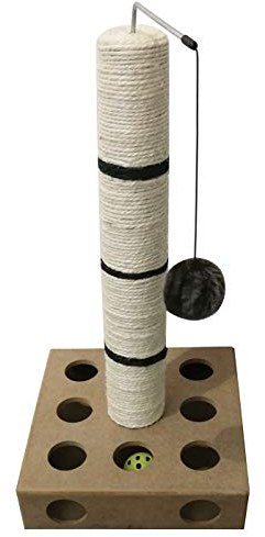 Dehner Katzen-Kratzsäule Tango, ca. 52 x 25.5 x 25.5, Sisal, hellbraun/beige