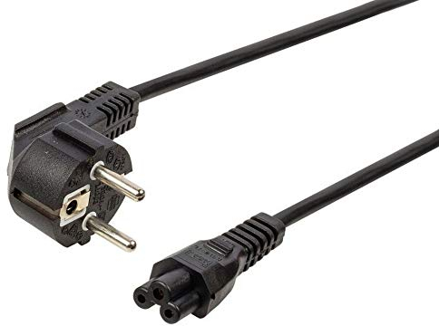 PremiumCord kpspt5 Netzkabel Mickey Mouse 230V 5m, StromkabelmitSchutzkontaktgewinkeltaufKaltgerätebuchseIEC320C5,PCNetzkabel3Polig,Farbeschwarz