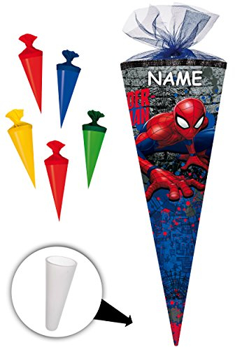 alles-meine.de GmbH personalisierte 3D LED Licht & Leucht - Schleife - verschiedenes Zubehör frei wählbar - passend für Set Schultüte + 5 kleine Zuckertüten - Spider-Man/Sp..