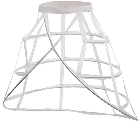 GRACEART Sottogonna Petticoat Donna Gonna Lunga 5 Cerchio Crinolina (1-bianca)