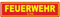 Feuerwehr Magnetschild 32x8cm Warntafel Warnschild Feuerwehrschild als Magnetfolie Einsatzfahrzeug