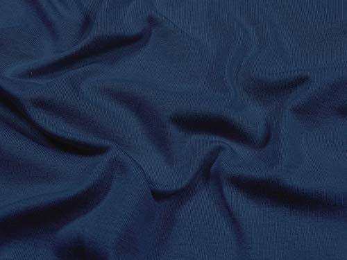 Soimoi Viskose Jersey Quilten Liefert Oxford Blue 2-Wege-Stretch Solide Nuhstoff Meterware 64 Zoll Breit