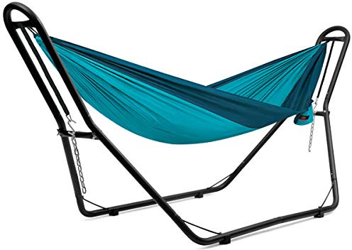COSTWAY Soporte Hamaca de Metal, Soporte Hamaca Colgante Carga hasta 200kg, Soporte para Hamaca de 280 x 98 x 115 cm, Soporte Hamaca Jardin Exterior para Patio y Jardín (Solo Soporte, Sin Hamaca)