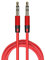 GORILLAPLANET 1.2M Aux cable 3.5mm Male Stereo Jack To Jack Audio Cable - Auxiliary for Cars, Headphones, iPhones, iPad, Laptops (Red)