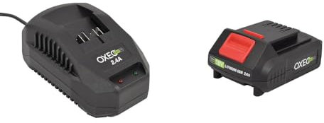Batterie et Chargeur Rapide Batterie 18V Easy Full - 2.4A - Compatible avec Les Outils Jardinage Bricolage sans Fil Easy Full