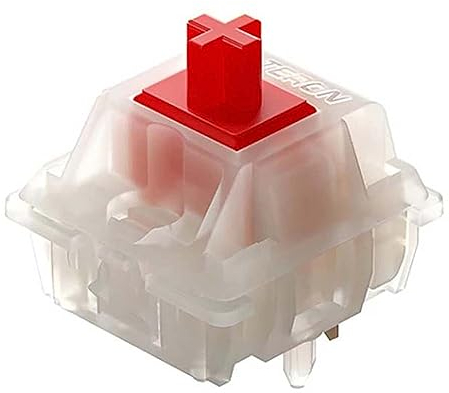 kutethy Gateron Switches Milky Red Mechanical Keyboard Yellow 5pins for All MX Mechanical Keyboard(72 Pcs, Red)