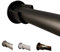 MadeInNature, Tringle à Rideaux Fer Forgé entre-murs, Tringle penderie Métal, Couleur et Longueur au choix Noir, Blanc, Gris, Graphite, Ø 20 mm + 2 supports spéciaux (Longueur 1.90 m, Noir mat)