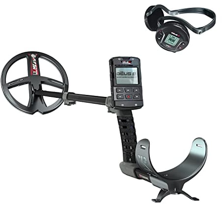 XP-Detectors Deus II 22 FMF RC WS6: Kabelloser Metalldetektor mit 12 Multifrequenz-Programmen, IP68 Wasserschutz, für Land, Strand und Unterwasser