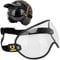 Retro Motorcycle Helmet Visor Bubble Shield, Goggles Lens with Elastic Universal For Cafe Racer Full 3/4 Open Face Motorbike Helmet (Clear)