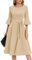 Women's Cocktail Dress A Line Tea Party Midi Graduation Dresses Church Wedding Formal Homecoming Clothing Champagne L