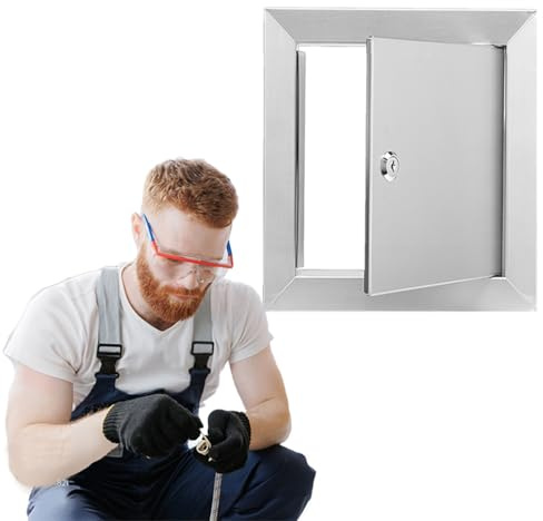 Trampilla Pladur Puertas de acceso de aluminio de 30x30cm 40x60cm 50x50cm, personalizadas, impermeables, con 4 orificios para tornillos, para puertas de servicio de casas, hoteles u oficinas(8x14/20x