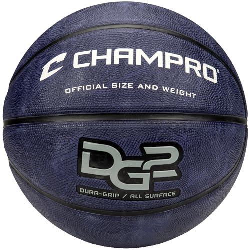 Champro Dura-Grip 230 - Pallone da basket in gomma, misura ufficiale, colore: viola