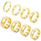 Morfetto 8 Stück 14 Karat Gold gefüllte Ringe Edelstahl Stapelringe für Frauen Mädchen Statement Bands Einfacher Fingerring Dünner Goldring Set 7 Bogen