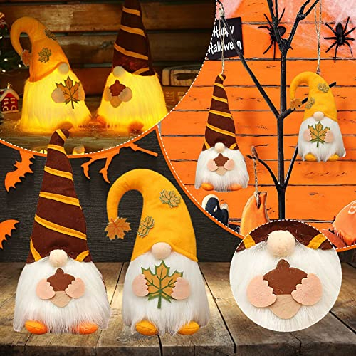 Halloween Ornamente Hängefreche Dekorationen Deko Festival Glowing Thanksgiving Dekorationspuppe 2021 Gesichtslose Dekoration & Aufhänger Halloween Outdoor Ornament Party (Orange,Brown, One Size)