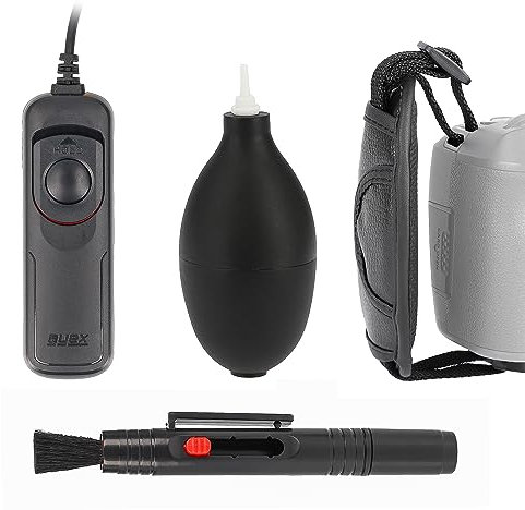 ayex Zubehör Set Passend für Nikon DC2 mit Fernauslöser AX-10 Blasebalg Handschlaufe & Reinigungsstift