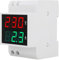 Voltmetro Amperometro Digitale, Misuratore Su Guida DIN Tester Contatore Di Energia Digitale Monofase Doppio Display A LED Voltmetro Amperometro, Amperometri