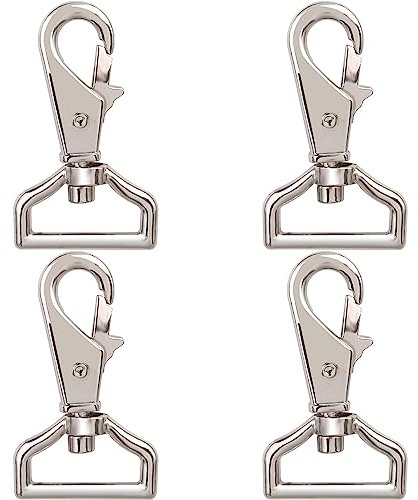AYVANBER 4 Stück Drehverschlüsse Schlüsselband Karabinerhaken Karabinerverschluss Federbelasteter Clip Metall Zinklegierung Schlüsselanhänger für Gurt Tasche Nähen Handtasche Geldbörse Hardware