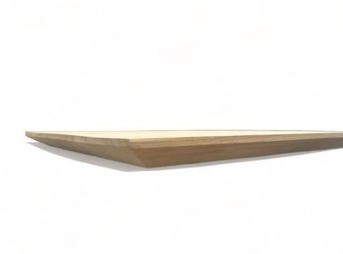 Tischplatte in Eiche massiv mit Schweizer Rand, Unikat, Stärke 4cm, abgeschnittene Kanten (120x60cm)
