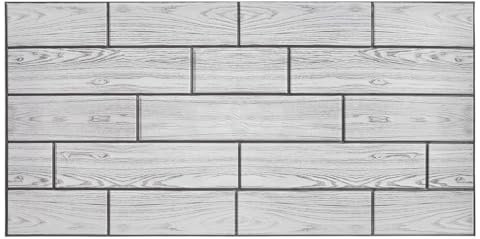 3D Wall Panels for Living Room Kitchen Decorative Tiles PVC Plastic Cladding (Set of 10 Panels 4.60m2 Light Wood Plank Effect)
