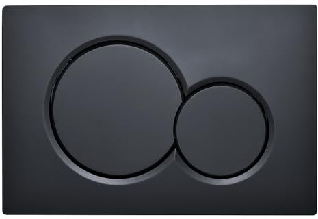 OasisFlow Doppelbetätigungsplattenbetätiger für Wand-WCs, kompatibel mit Geberit Sigma01-115.770.11.5, einfache Installation, Betätigungsplatte inklusive (mattschwarz)