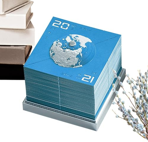 Kalender Art Time Piece 2024, Kalender 2024, Papierkunst, Dekoration für Zuhause, Haftnotizen, kreative Papierskulptur, Ballonkalender für das Wohnzimmer