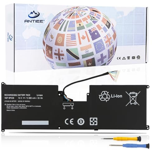 ANTIEE VGP-BPS39 Laptop Akku Kompatibel mit Sony VAIO Tap 11 Tablet SVT11213CXB SVT11213CGW SVT112A2WL SVT1122C5E SVT1121B4E SVT11215CGB/W SVT11219SCW SVT11215CW 7.5V 29Wh