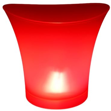 Seau à glace lumineux à LED pour boîte de nuit, champagne, bière, seau en polypropylène adapté pour l'intérieur et l'extérieur