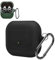 CTDWNT Funda de silicona para Samsung Galaxy Buds 3/3 Pro, para Samsung Galaxy Buds 3/3 Pro, funda protectora de poliuretano termoplástico negra con mosquetón, a prueba de polvo y golpes, regalo para