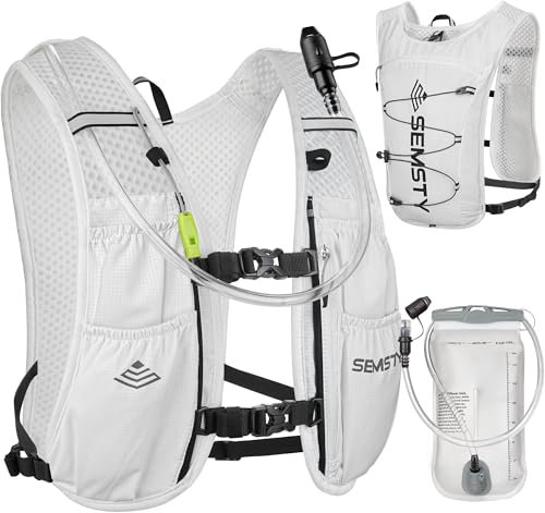 Semsty Hydration Vest 5L,Running Vest Pack with 1.5L Water Bladder,Lightweight Water Backpack for Hiking Running Cycling