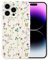 RALEAVO Flower Case for iPhone 16 Pro (6.3), Girls Floral Silicone Shockproof Case Cover with Cute Patterns Protective Case for iPhone 16 Pro-Beige