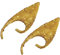 BESTonZON 1 Paar paillettenbesetzte falsche Ohren Party-Ohr Fee Pixie Elfenohr Elfenohren falsches Ohr Elven Ears ohrschmuck Requisiten zum Fotografieren falsche Feenohren Emulsion Golden