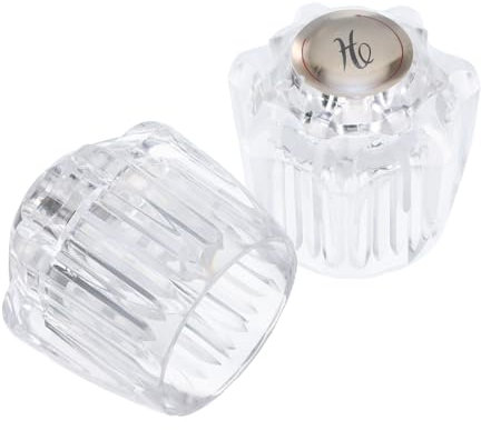 NULYLU Wasserhahn Ersatzknöpfe Aus Für Heißes Und Kaltes Wasser Universelles Badezimmer Wasserhahn Griffset Leicht Zu Installierender Duscharmatur Knopf Für