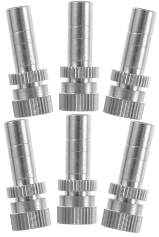 BESPORTBLE Boquilla Nebulizadora De 6 Piezas para Manguera De Jardín Enfriamiento y Humidificación Boquillas De Presión Accesorios De Manguera Rápida y Fácil Atomizadora De Metal