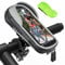 Yiscase Sacoche de Guidon Vélo avec Housse de Pluie - Support Téléphone Vélo Moto Etanche Réfléchissant Rotation 360 Sacoche Guidon Cyclisme pour Smartphone sous 7 Pouces