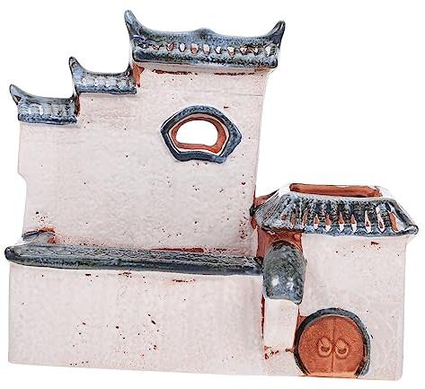 GAROZATION Fioriera Ceramica Forma Di Casa Per Piante Grasse Decorazione Creativa Per e Interni Resistente e Durevole Design Chic Per Ambienti Esterni e Interni