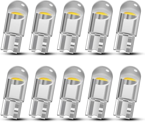 SUCANY W5W LED,12V T10 LED COB Bombilla,194 2825 175 192 168 501 Wedge Lampara para Coches 6000K(Xenón Blanco),LáMparas De MatríCula De Coche, Luces Laterales, PosicióN, Luz De CortesíA(10 Piezas)