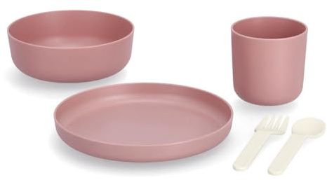 Zeller 14745 Kinder-Geschirr-Set, 5-tlg., Kunststoff, rosé