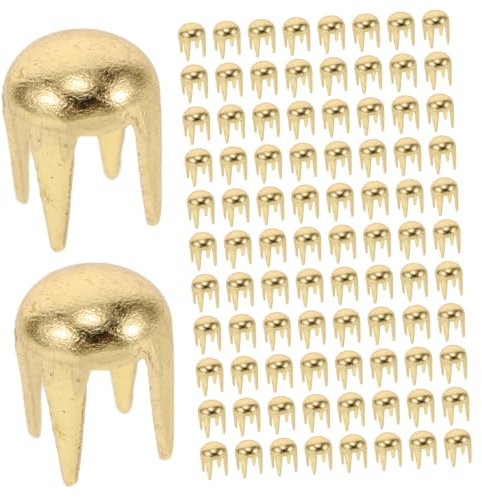 HOMSFOU Accesorios para Ropa De Muñecas De Uñas De Garras Remaches para Tela Material Metálico De Bricolaje. Animal De Peluche De Ganchillo Remaches Decorativos Picos De Oro Metal Dorado