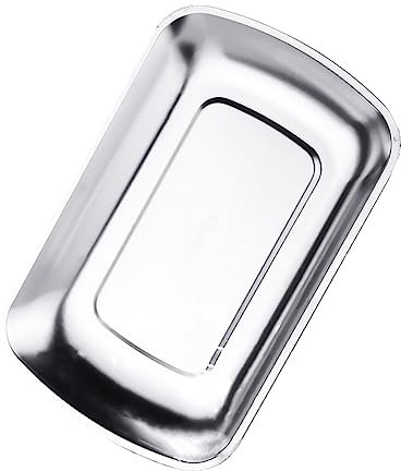 ULTECHNOVO Plateau à Nourriture Acier Inoxydable Support Pour Fruits Et Aliments Assiette Pratique Pour Cuisine